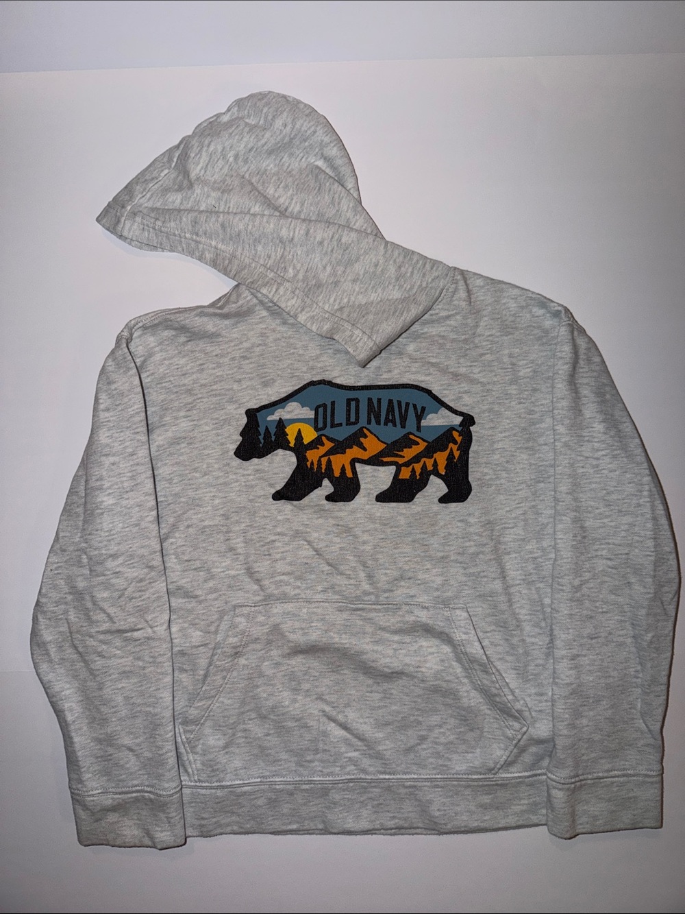 Old Navy Heather Gray Hoodie with Bear Mountain Patch
